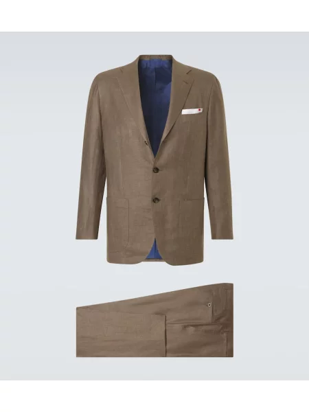 Costum Kiton de lână de costum maro