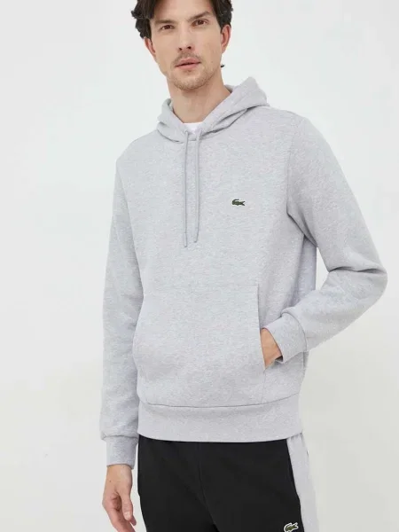 Суитчър Lacoste с качулка сиво
