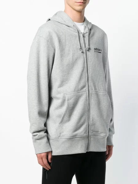 Hanorac cu glugă Adidas gri