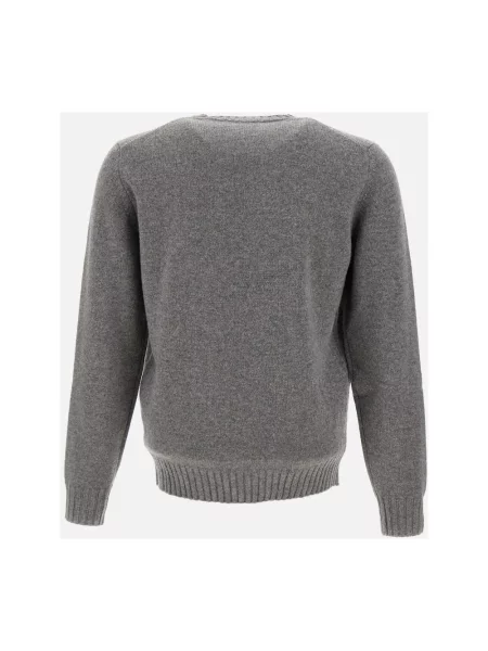 Sweter Filippo De Laurentiis z kaszmiru z długim rękawem szary
