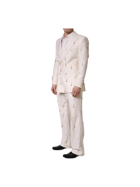 Garnitur Dolce And Gabbana wełniany biały