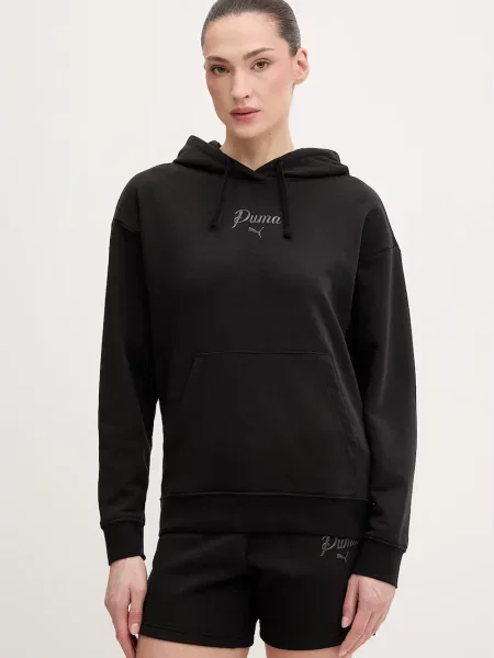 Puma bluză Essentials Script negru