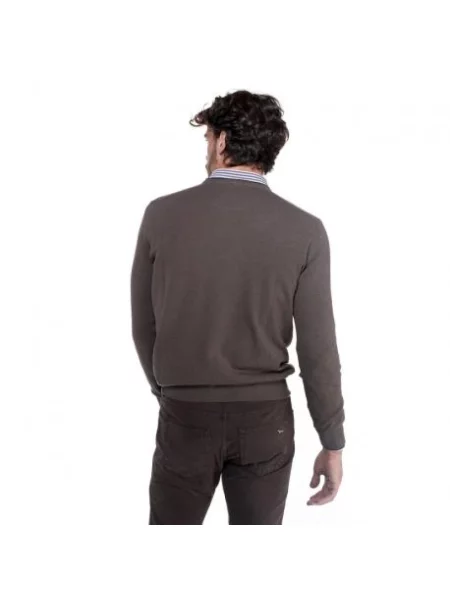 Sweter Harmont & Blaine z okrągłym dekoltem brązowy