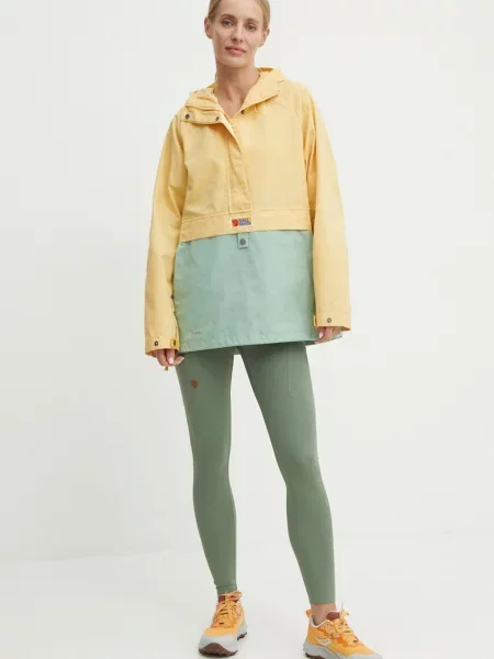 Fjallraven legginsy sportowe Abisko gładkie zielony