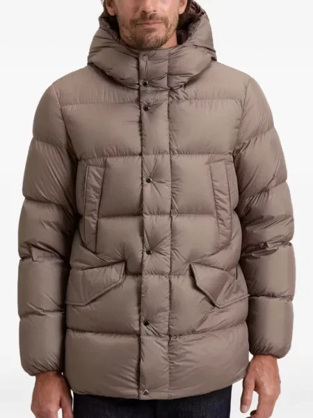 Geacă Woolrich cu glugă maro