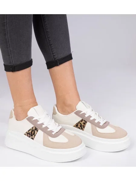 Sneakerși D/ceo cu platformă maro
