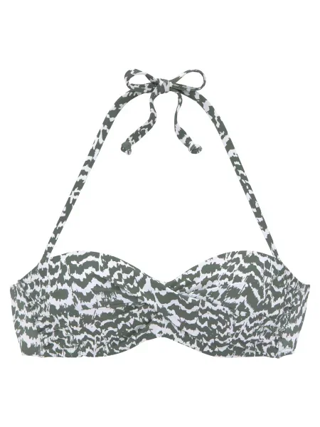 LASCANA Sutien costum de baie oliv alb