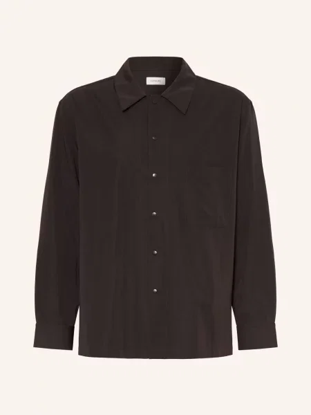 Lemaire Košile Comfort Fit tmavě hnědá