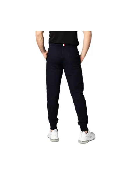 Joggery Tommy Hilfiger frotte z logo niebieskie