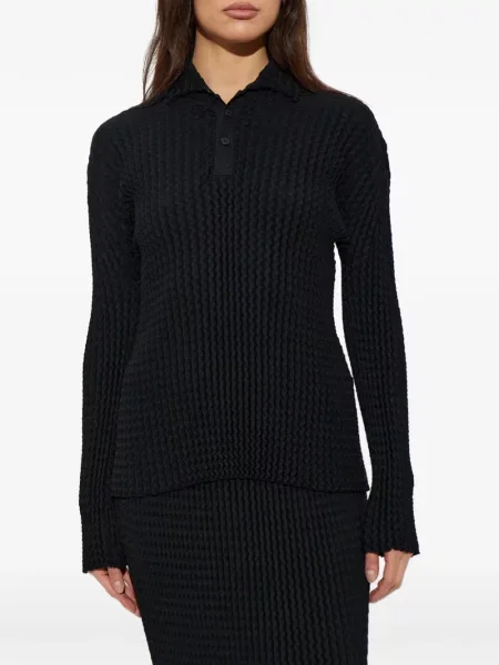 Поло тениска Issey Miyake черно