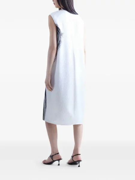 Rochie midi Fforme cu imagine alb