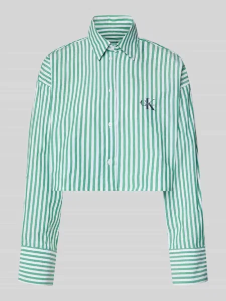 Góra od piżamy o kroju regular fit z czystej bawełny Calvin Klein Underwear zielona