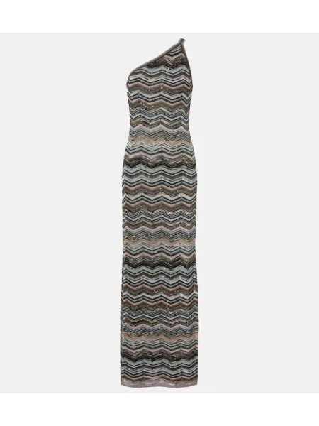 Rochie maxi Missoni cu un umăr gol