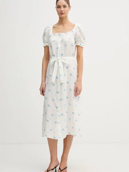 The Sleeper sukienka letnia lniana beżowa