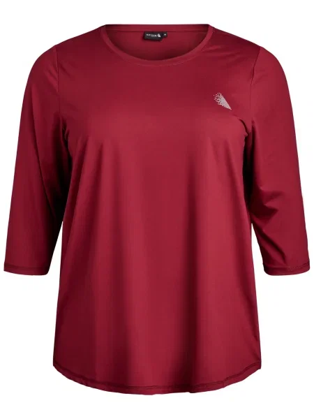 Active by Zizzi Tricou funcțional Abasic One roșu bordeaux alb
