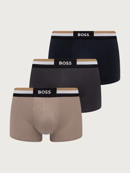BOSS bokserki z bawełną Trunk 3P Motion czarne