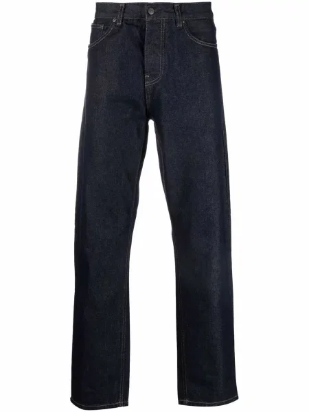 Blugi drepți Carhartt Wip albastru