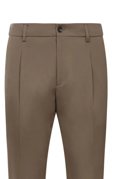 Pantaloni Be Able plisate maro