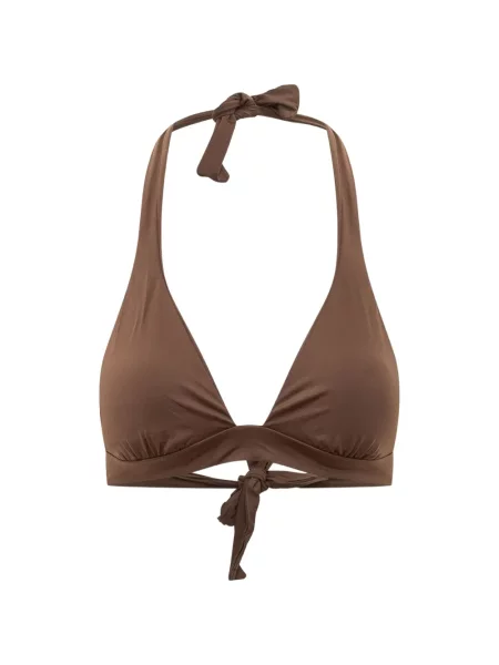 Top Sundek cu gât halter maro