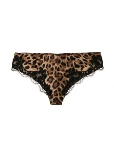 Raštuotos kelnaitės Dolce & Gabbana leopardinės ruda