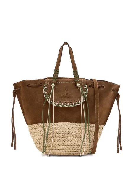 Geantă Cuba Lab din piele de căprioară maro