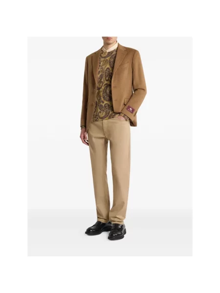 Sweter Etro z nadrukiem z wzorem paisley brązowy
