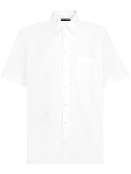 Cămașă Dolce & Gabbana cu broderie alb