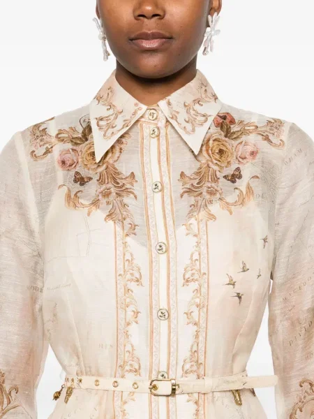 Rochie mini Zimmermann cu model floral cu imagine de costum