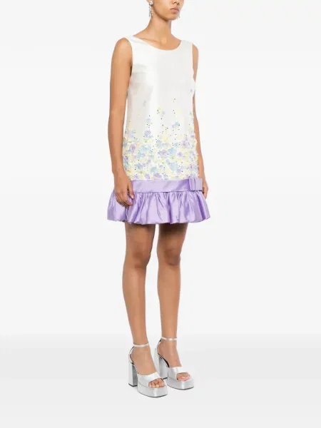 Rochie Viktor&rolf Soir cu model floral cu volane alb