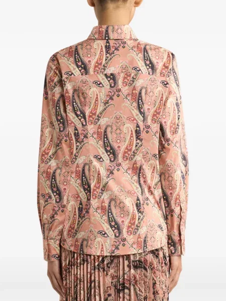 Cămașă Etro cu imagine cu model paisley roz