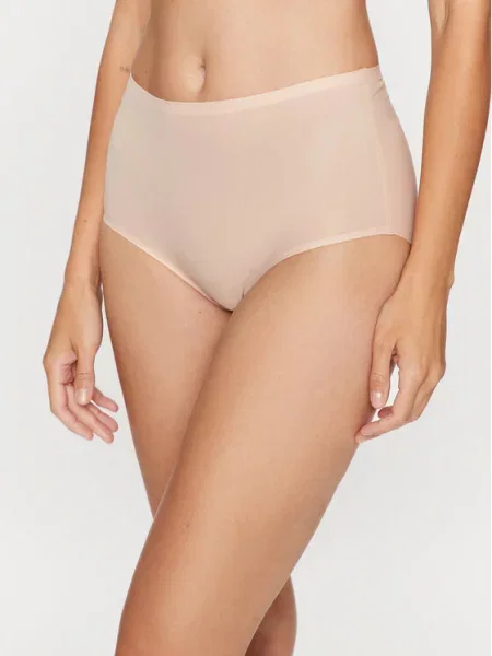 Klasične spodnje hlačke z visokim pasom Chantelle bež