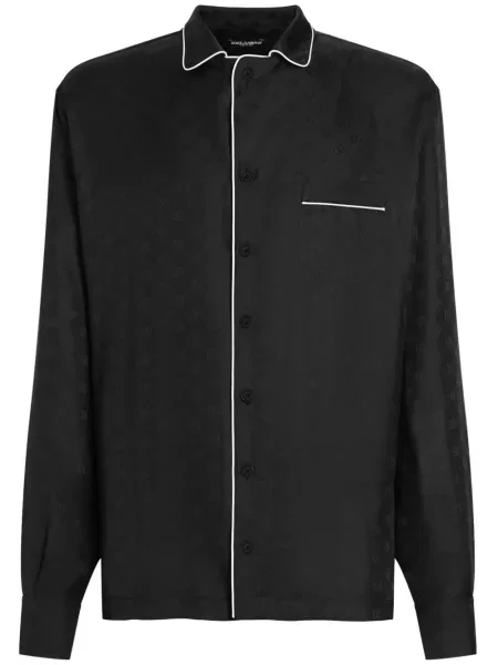 Cămașă Dolce & Gabbana din jacard negru