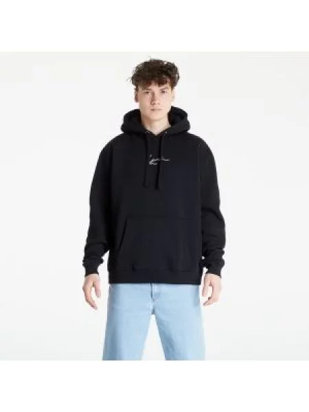 Mikina Karl Kani Signature Hoodie Black bílá