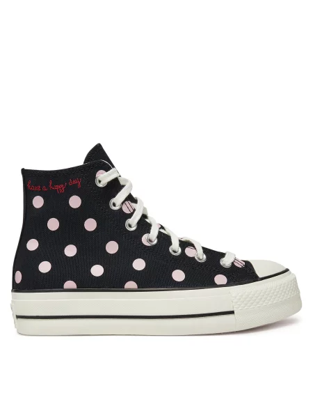 Кеди Converse Chuck Taylor All Star Lift Platform Polka Dots чорний
