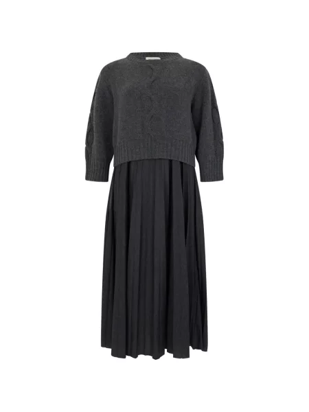 Rochie maxi Weekend Max Mara tricotate gri