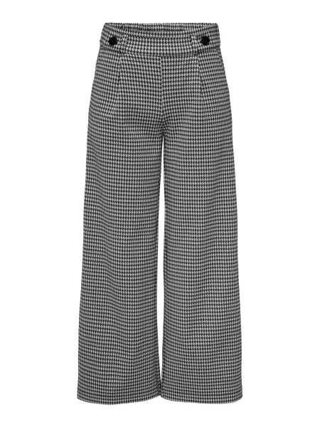 JDY Pantaloni cutați JDYGEGGO MIA negru alb