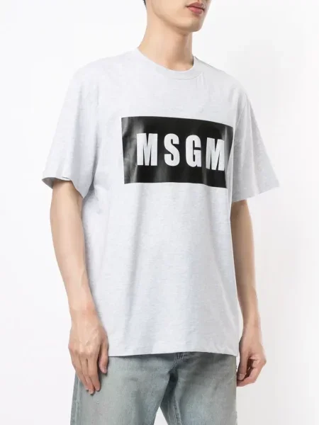 Tricou Msgm cu imagine gri