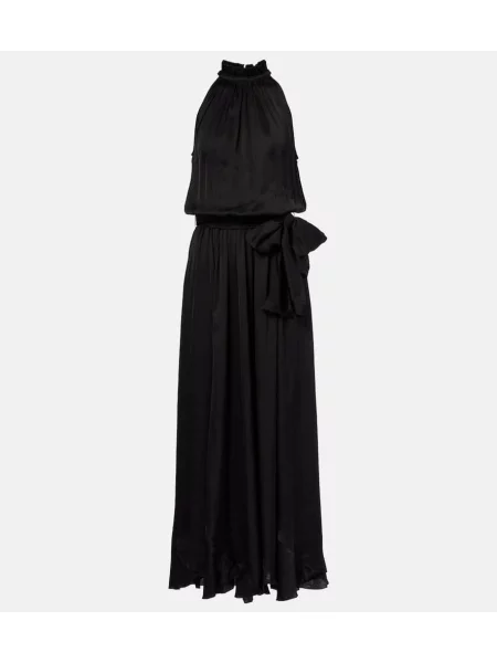 Rochie Poupette St Barth din satin negru