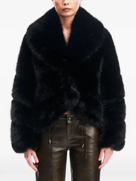Blană artificială geacă Ow Collection negru