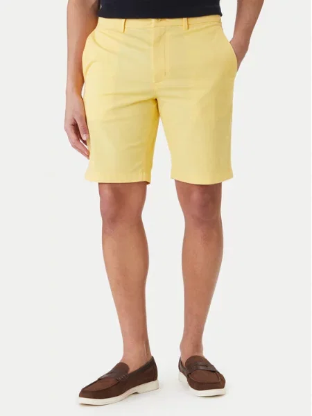 Tommy Hilfiger Kratke hlače iz tkanine Deton rumena