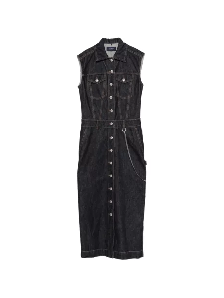 Rochie din denim Sportmax de costum albastru