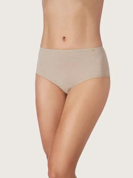 Zd ZERO DEFECTS Chiloți Atenea high waist Soy fiber' bej