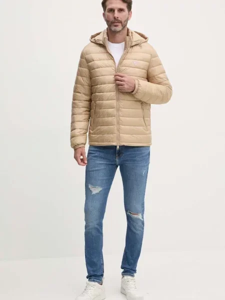 Лонгслів Guess Jeans з принтом білий