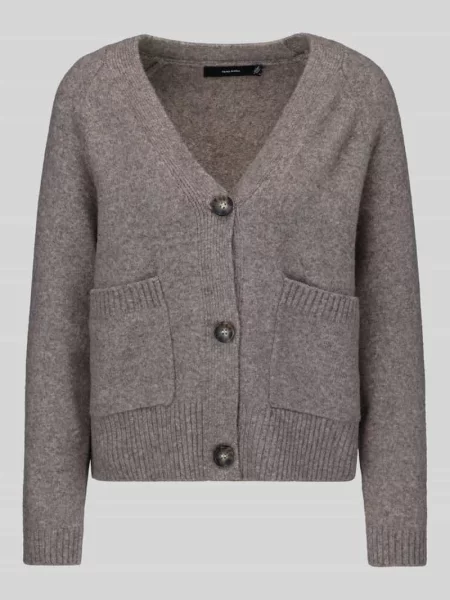 Kardigan rozpinany o kroju oversized z dodatkiem wełny model BOOM' Vero Moda