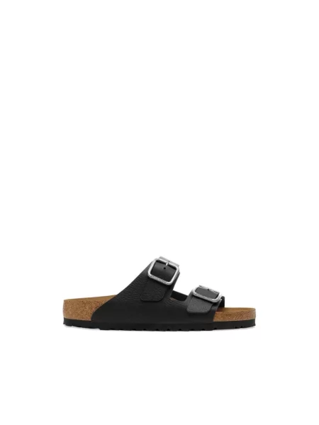 Klapki Birkenstock skórzane czarne