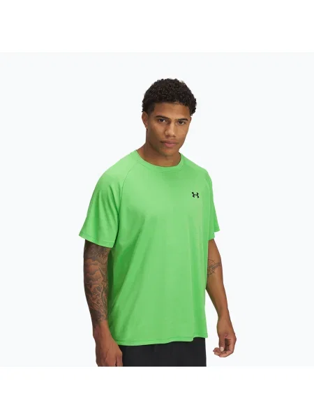 Спортивна футболка Under Armour Tech Textured cyber green/green spark/black чорна