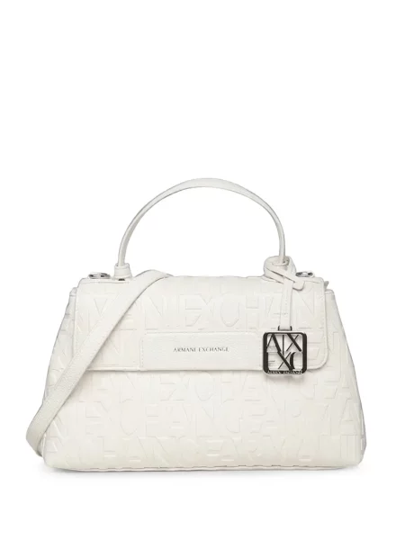Geantă Armani Exchange cu autograf alb