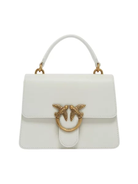 Torebka crossbody Pinko skórzana beżowa