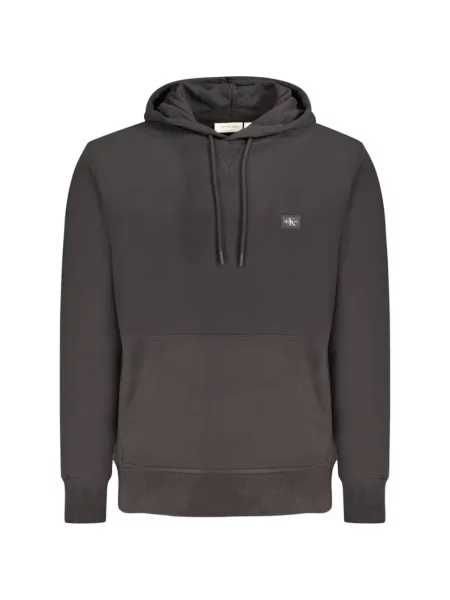 Hanorac cu glugă Calvin Klein Jeans cu autograf negru