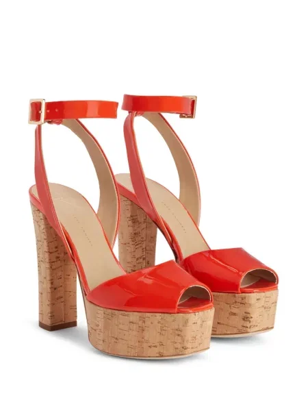 Sandale Giuseppe Zanotti din piele portocaliu